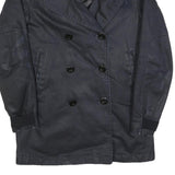 G-STAR Womens Black Jacket M Cotton Blend Button Closure Double Breasted Classic