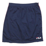 FILA Womens Navy & White Basketball Mesh Mini Polyester Blend Skirt L Sports