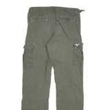 CARHARTT Mens Cotton Blend Green Regular Cargo Trousers W29 L32 Workwear Zip