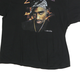TUPAC Mens Black 2PAC All Eyes On Me Graphic T-Shirt XL Short Sleeve Crew Neck