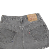 LEVI'S Womens Shorts Grey Distressed Denim XS W26 Ripped Frayed Hem Casual