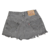 LEVI'S Womens Shorts Grey Distressed Denim XS W26 Ripped Frayed Hem Casual