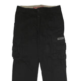 UNION BAY Mens Cotton Black Regular Cargo Trousers W36 L32 Workwear Zip Closure