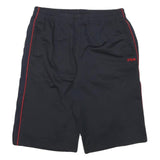 FILA Mens Shorts Black & Red Casual M W28 Polyester Blend Sports Logo