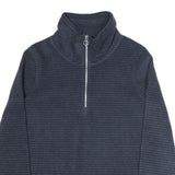 REGATTA Womens Navy Blue Plain Full Zip Jumper Crew Neck Polyester Blend UK 10