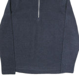 REGATTA Womens Navy Blue Plain Full Zip Jumper Crew Neck Polyester Blend UK 10