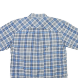 MCKINLEY Mens Blue Grey Check Short Sleeve Shirt S Casual Cotton Blend