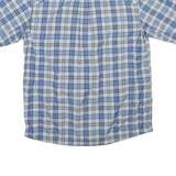 MCKINLEY Mens Blue Grey Check Short Sleeve Shirt S Casual Cotton Blend