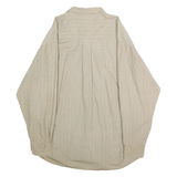 PERRUZO Mens Beige Patterned Cotton Shirt XL Button Collar Casual Smart