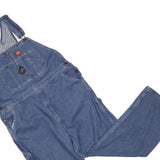 DICKIES Mens Blue Denim Relaxed Cotton Blend Dungarees L W38 L27 Workwear