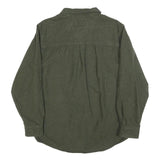 LEGENDARY Mens Green Plain Casual Cotton Shirt S Button Closure Long Sleeve