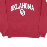 CHAMPION Mens Red Oklahoma OU Crew Neck M Cotton Blend Pullover Sweatshirt