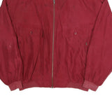 SILVERWOODS Mens Maroon Zip Jacket XL Polyester Blend Casual Lightweight