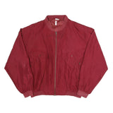 SILVERWOODS Mens Maroon Zip Jacket XL Polyester Blend Casual Lightweight