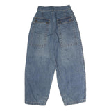 Womens Blue Regular Fit Straight Denim Cotton Jeans W24 L28 Casual Zip Closure