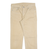 LEVI'S Mens Cotton Blend Beige Regular Straight Trousers W30 L30 Classic Zip