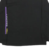 MAJESTIC Mens Black Graphic Long Sleeve Crew Neck T-Shirt L Viking Logo