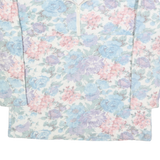 NO EXCUSES Womens Cream Floral Patterned Jumper Round Neck Basic Knit S