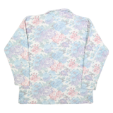 NO EXCUSES Womens Cream Floral Patterned Jumper Round Neck Basic Knit S