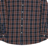 CHAPS Mens Black & Red Check Shirt L Button Down Collar Long Sleeve Cotton