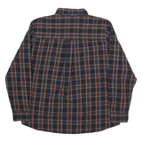 CHAPS Mens Black & Red Check Shirt L Button Down Collar Long Sleeve Cotton