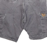 CARHARTT Mens Shorts Grey Cargo Cotton Blend M W33 Durable Workwear