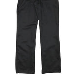 WRANGLER Womens Black Relaxed Straight Trousers W27 L32 Cotton Blend Zip