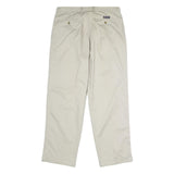CHAPS RALPH LAUREN Mens Cotton Cream Classic Straight Trousers W36 L30 Casual