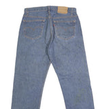 LEVI'S Mens Blue Regular Straight Denim Jeans W32 L32 Classic Cotton Button Fly