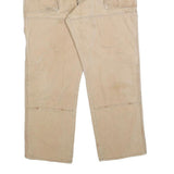 DICKIES Mens Cotton Blend Beige Regular Straight Trousers W34 L28 Workwear