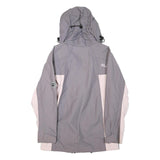 JACK WOLFSKIN Womens Grey & Pink Outdoor Jacket S Polyester Blend Zip Hooded
