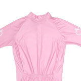 Womens Pink Cycling T-Shirt 2XL Short Sleeve Zip Neck Stretch Fitness