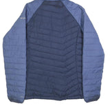 COLUMBIA Womens Blue & Navy Hooded Zip Jacket S Polyester Outdoor Casual Warm