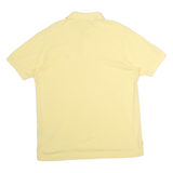 NAUTICA Mens Yellow Short Sleeve Plain M Classic Cotton Polo Shirt