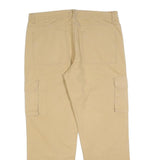 ATLAS FOR MEN Mens Cotton Blend Beige Regular Fit Cargo Trousers W38 L30 Casual