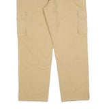 ATLAS FOR MEN Mens Cotton Blend Beige Regular Fit Cargo Trousers W38 L30 Casual