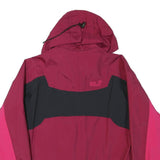 JACK WOLFSKIN Womens Burgundy & Pink Outdoor Jacket S Polyester Blend Waterproof