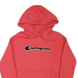 CHAMPION Mens Red Hoodie M Cotton Blend Pullover Sweatshirt