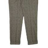 Womens Wool Blend Grey Slim Straight Trousers W32 L28 Elegant Classic Workwear