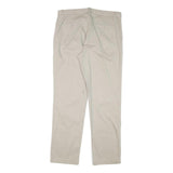 NAUTICA Mens Regular Beige Cotton Blend Trousers W34 L32 Zip Closure Classic Fit