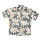 COOKE STREET Mens Grey Pineapple Print Cotton Shirt M Casual Summer Beachwear