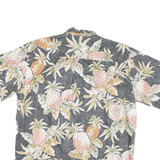 COOKE STREET Mens Grey Pineapple Print Cotton Shirt M Casual Summer Beachwear