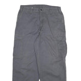 DICKIES Mens Relaxed Grey Cargo Cotton Blend Trousers W32 L31 Workwear Utility