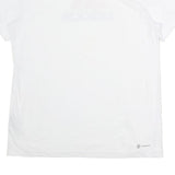 ADIDAS Womens White Crew Neck Graphic T-Shirt M Short Sleeve Cotton Casual