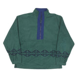 BEYOND PERFORMANCE Mens Green Polyester Blend Pullover Patterned Round Neck