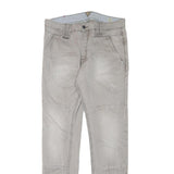 GUESS Mens Slim Beige Cotton Blend Jeans W33 L32 Zip Casual Streetwear