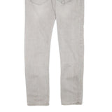 GUESS Mens Slim Beige Cotton Blend Jeans W33 L32 Zip Casual Streetwear