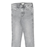 H&M Womens Jeans Grey Slim Skinny Denim W26 L25 Stretch Cotton Blend Zip