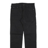 LEVI'S 505 Mens Jeans Black Regular Straight Denim W32 L34 Classic Cotton Blend
