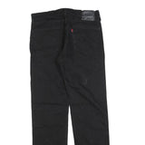 LEVI'S 505 Mens Jeans Black Regular Straight Denim W32 L34 Classic Cotton Blend